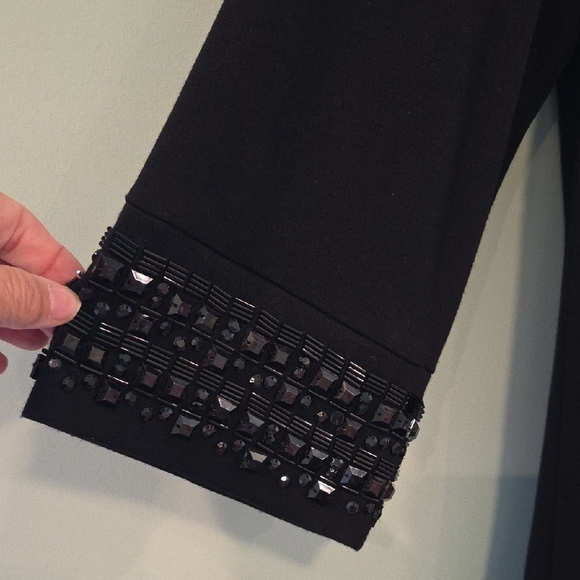 Karen Kane Black Beeded Embellished Cocktail Dress Size 0X - Picture 5 of 11